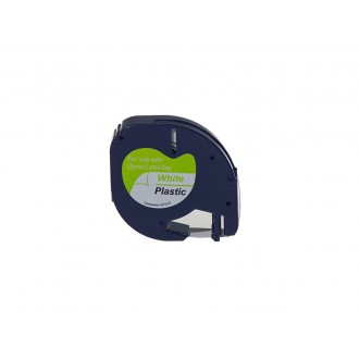 PRINTPEN DYMO LetraTag 59422 PLASTÝK BEYAZ ETÝKETE SÝYAH (S0721660) (12mm x 4M)