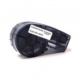 BRADY M21-750C-488 ETIKET KASETI BEYAZ ÜZERI SIYAH Chipli (19,1mm x 6,4m)