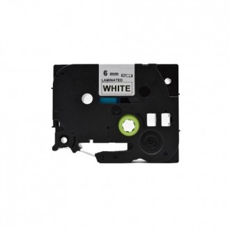 BROTHER P Touch TZ tape TZE211 Beyaz Etikete  Siyah 6mmx8M Printpen Muadil