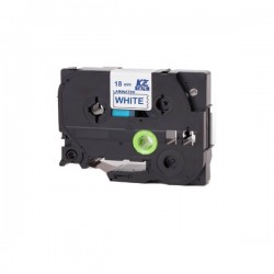 BROTHER P Touch TZ tape TZE243 Beyaz Etikete Mavi 18mmx8M Muadil