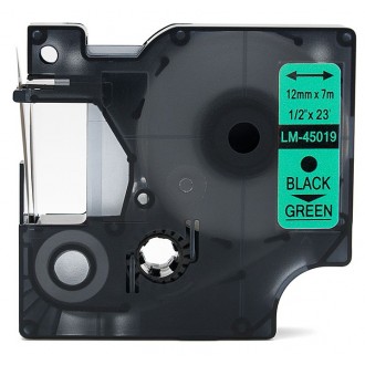 DYMO D1 45019 YESIL ETIKETE SIYAH 12mm x 7m Muadil