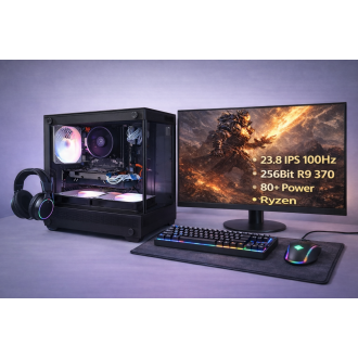 KP1 Ryzen 5 1600 240Gb Ssd 4Gb R9370 256Bit Fdos 23.8" 100Hz Ips Gaming Pc