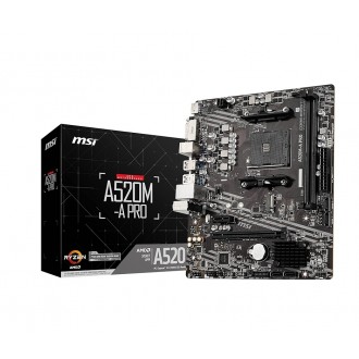 MSI A520M-A PRO Amd A520 Soket AM4 DDR4 4600 MHz(OC) M.2 Anakart
