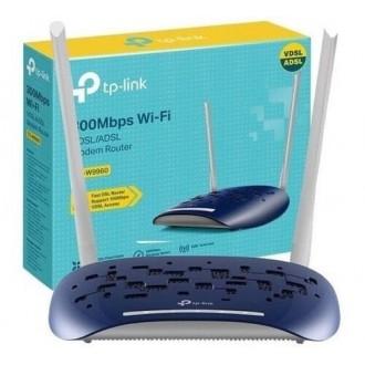 TP-Link TD-W9960 | WiFi 4 VDSL/ADSL Modem Router 2 Harici Anten 300 Mbps 4 Ethernet Portu
